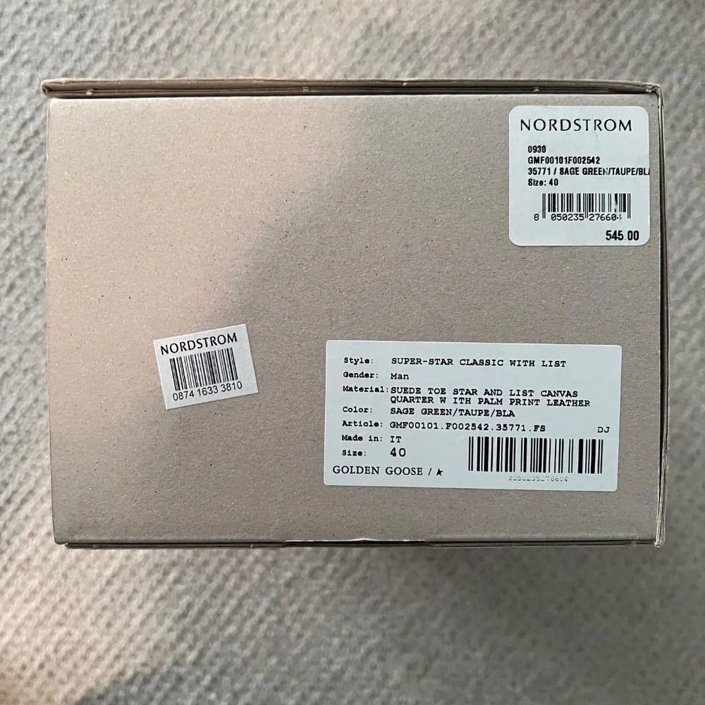 Golden Goose Men's Super Star Palm Tree-Print Canvas Low-Top Sneakers - NWOT - Picture 2 of 8